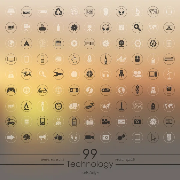 Set of technology icons — Stock Vector