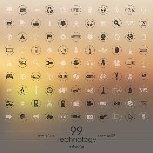 Набор иконок технологии — стоковый вектор