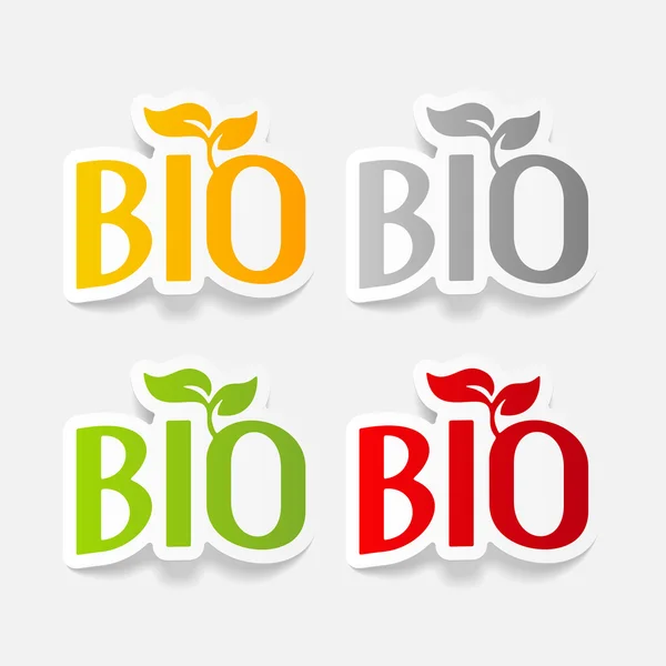 Realistic bio sign design — Stock Vector
