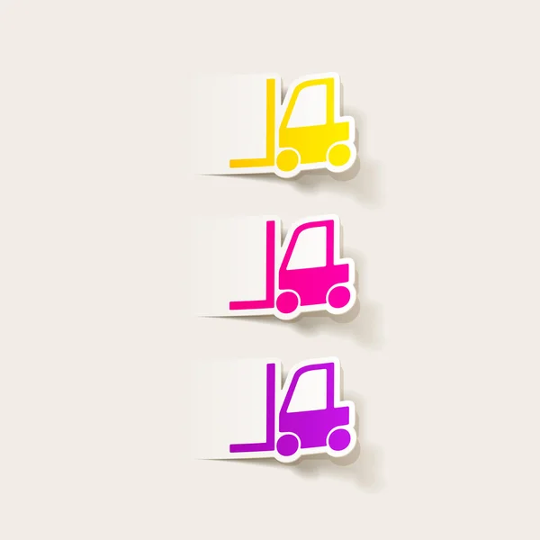 Realistic forklift design — Stock Vector