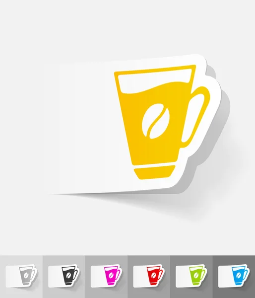 Taza realista de café — Vector de stock