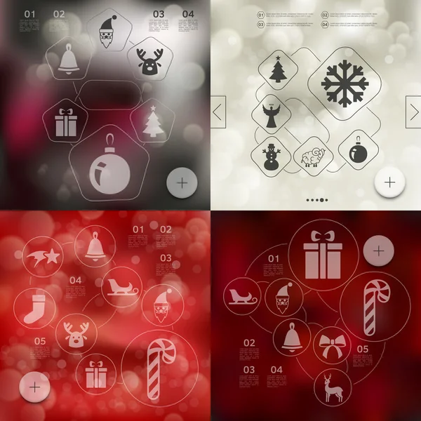 Рождественский инфографический фон — стоковый вектор