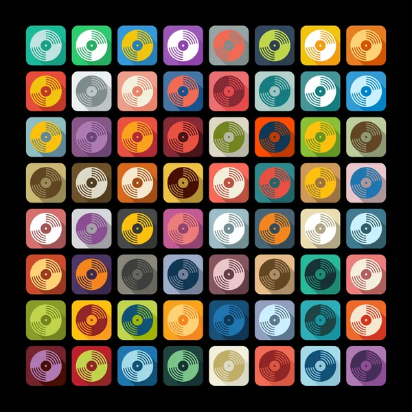 Vinyl record plat ontwerp — Stockvector