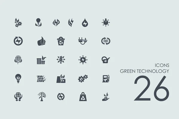 Conjunto de iconos de tecnología verde — Archivo Imágenes Vectoriales