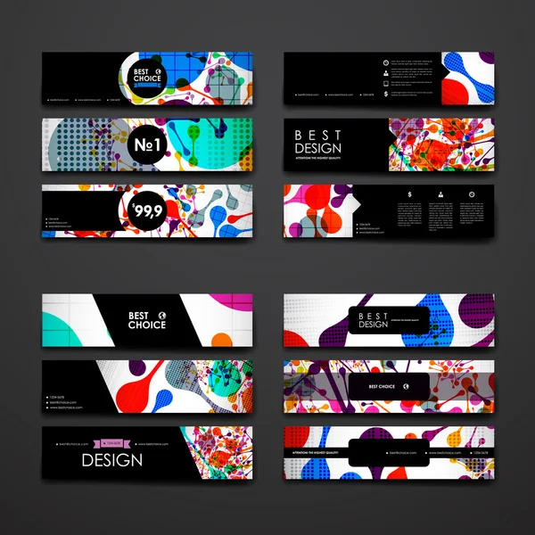 Conjunto de modelo de banner de design moderno —  Vetores de Stock