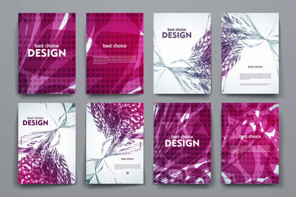 Set of brochure, poster design templates