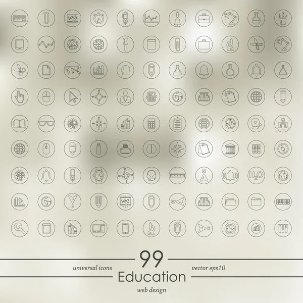 Ensemble d'icônes Éducation — Image vectorielle