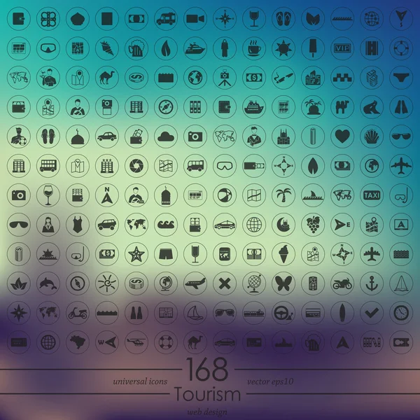 観光のアイコンを設定 — ストックベクタ