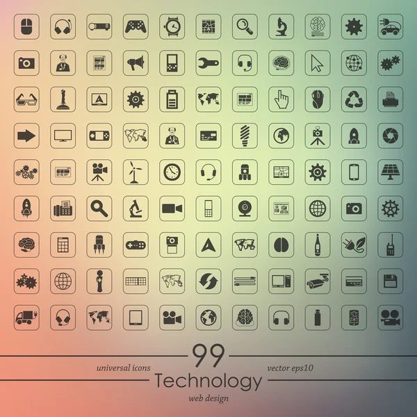 Zestaw ikon technologicznych — Wektor stockowy