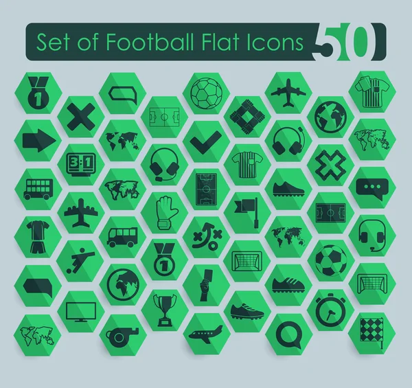 Set of football icons — Stock Vector