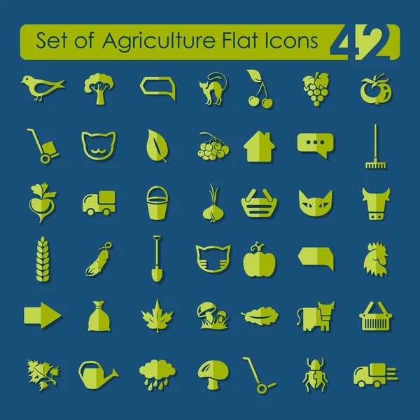 Reeks pictogrammen landbouw — Stockvector