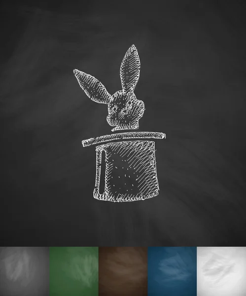 Tavşan şapka simgesi — Stok Vektör