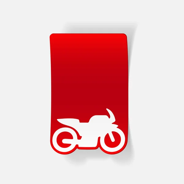 Elemento de diseño realista: motocicleta — Archivo Imágenes Vectoriales