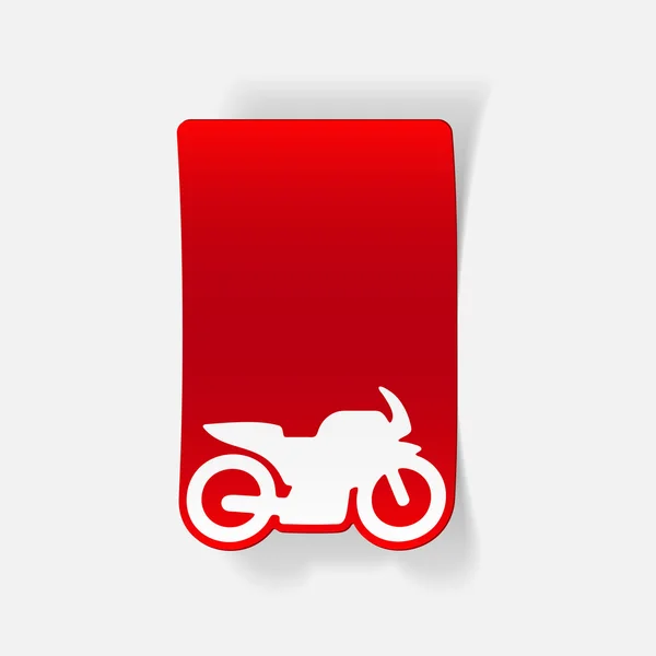 Élément de design réaliste : moto — Image vectorielle