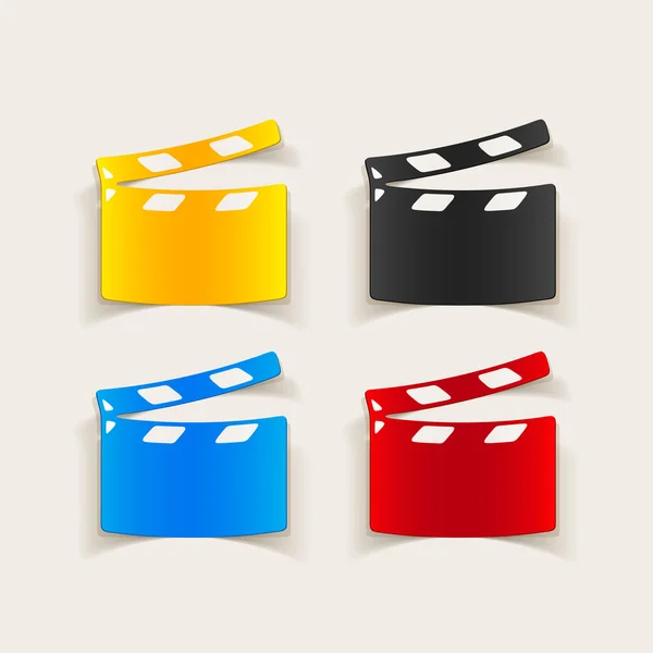 Clapper cinema ikonen — Stock vektor