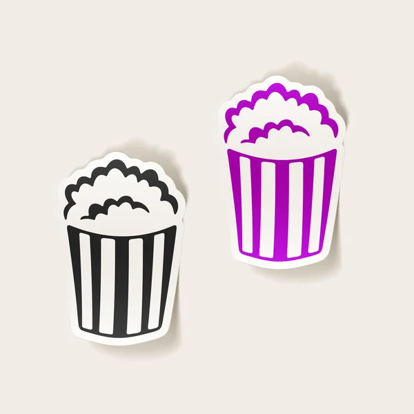 Elemento de diseño realista: palomitas de maíz — Vector de stock