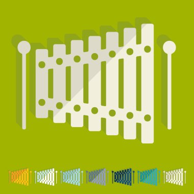 Düz tasarım: ksilofon simgeler