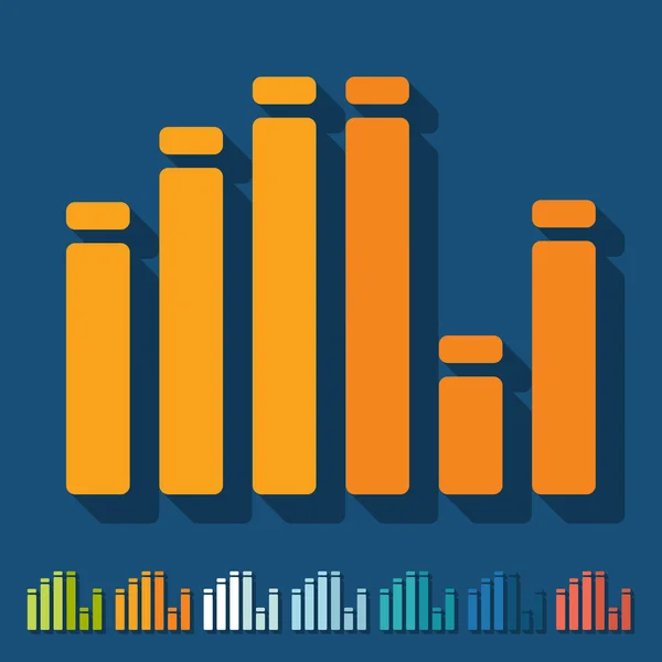 Flat design: equalizer icons — Stock Vector