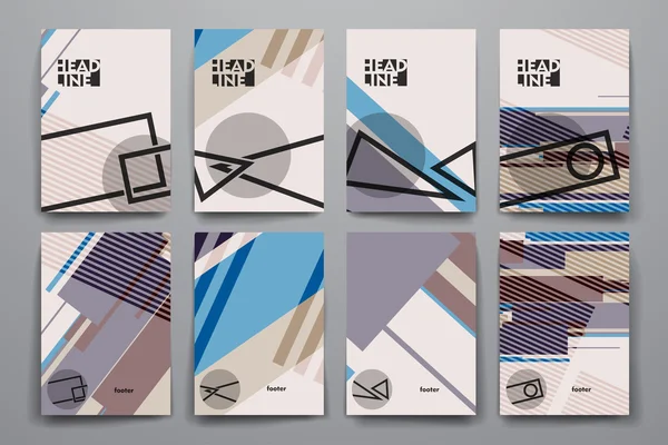 Ensemble de brochures, gabarits de conception d'affiches — Image vectorielle
