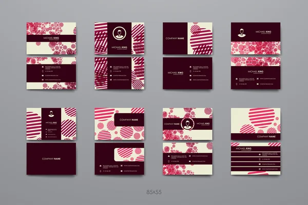Set van ontwerp-sjabloon voor visitekaartjes — Stockvector