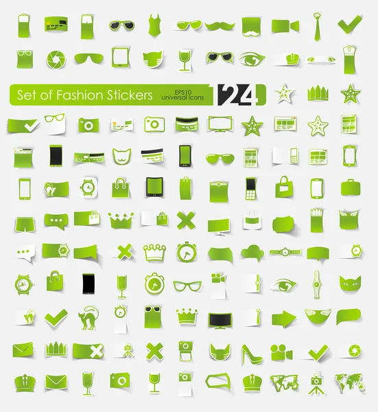 Set of fashion stickers — Stock Vector