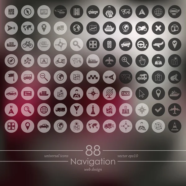 Set ikon navigasi - Stok Vektor