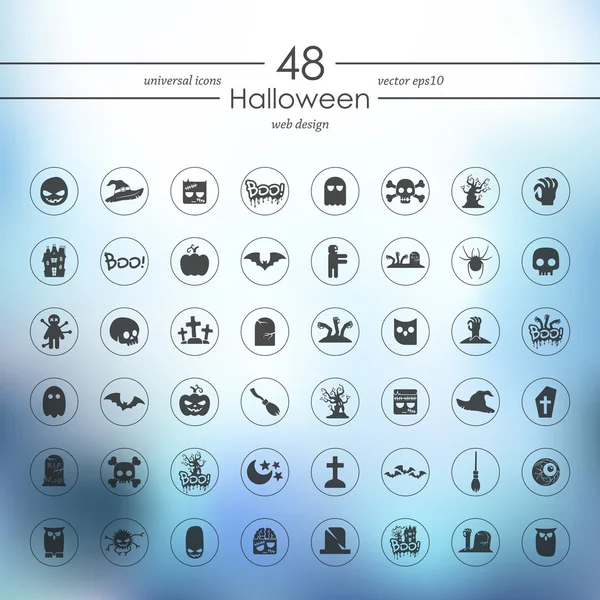 ハロウィーンのアイコンのセット — ストックベクタ