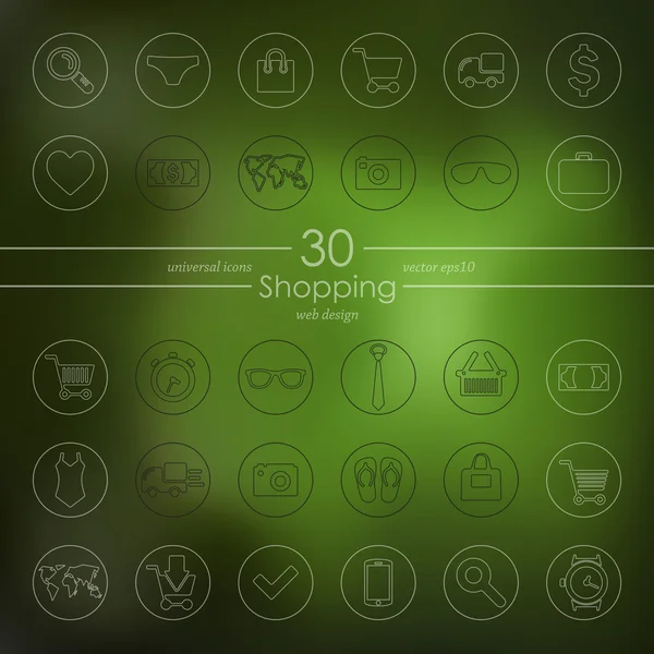 Set di icone dello shopping — Vettoriale Stock
