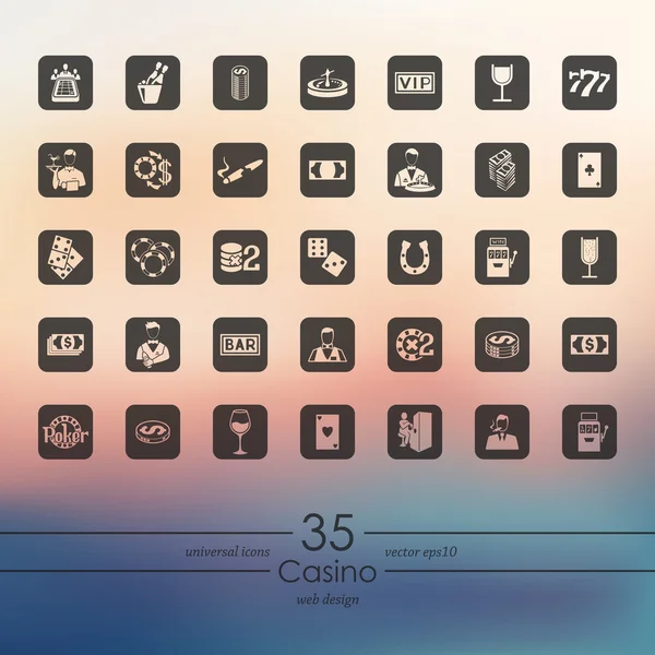 कैसीनो आइकनों का सेट — स्टॉक वेक्टर