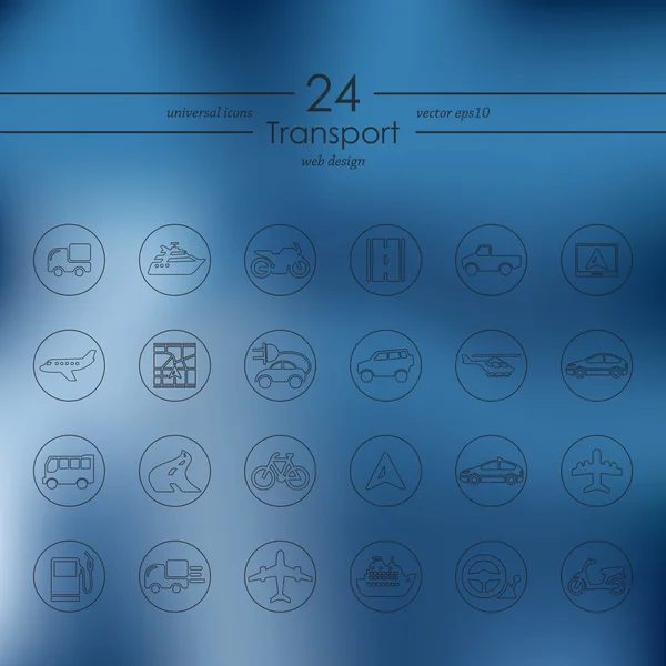 Conjunto de iconos de transporte — Archivo Imágenes Vectoriales