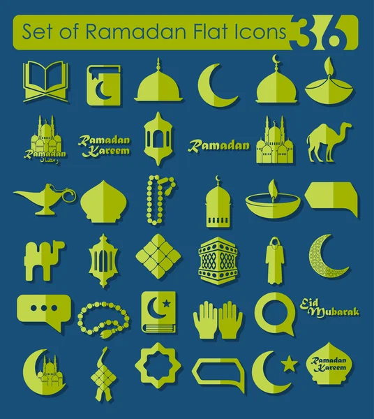 रमजान चिन्ह संच — स्टॉक व्हेक्टर