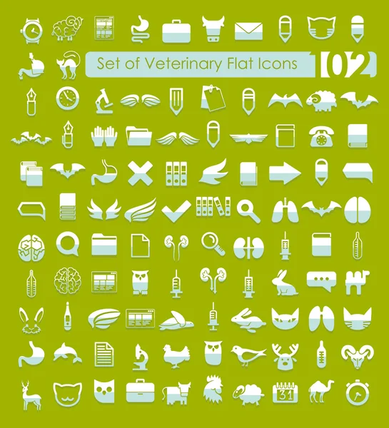 Conjunto de iconos veterinarios — Vector de stock