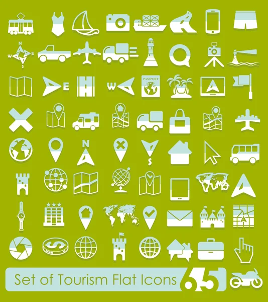 Set van toerisme pictogrammen — Stockvector