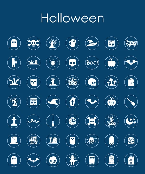 Conjunto de iconos simples de Halloween — Archivo Imágenes Vectoriales
