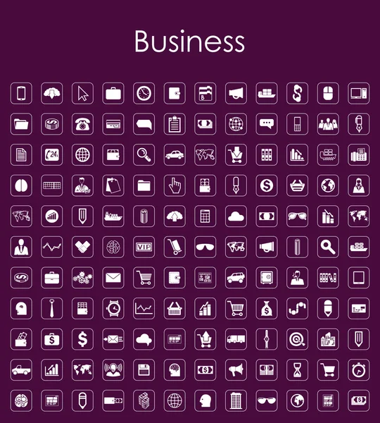 Ensemble d'icônes simples d'affaires — Image vectorielle