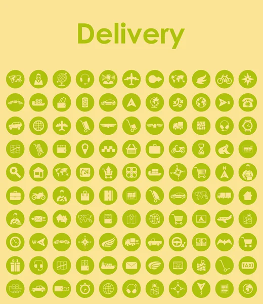 Set of delivery simple icons — Stock Vector