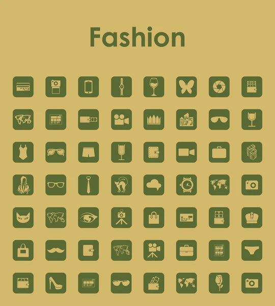 Set van eenvoudige mode-iconen — Stockvector