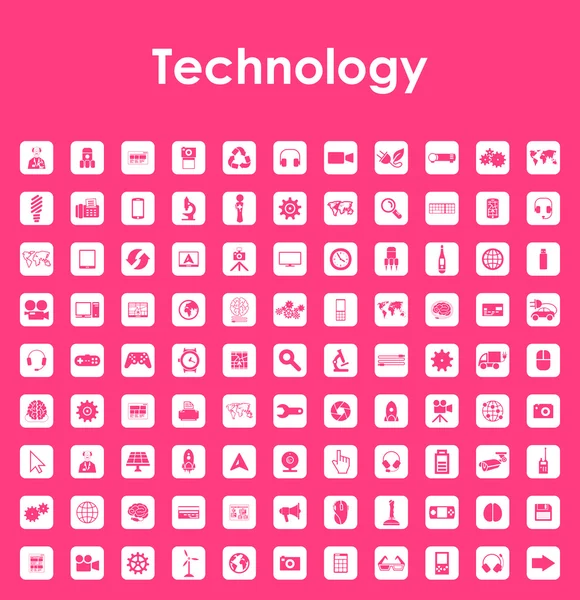 Zestaw prostych ikon technologii — Wektor stockowy