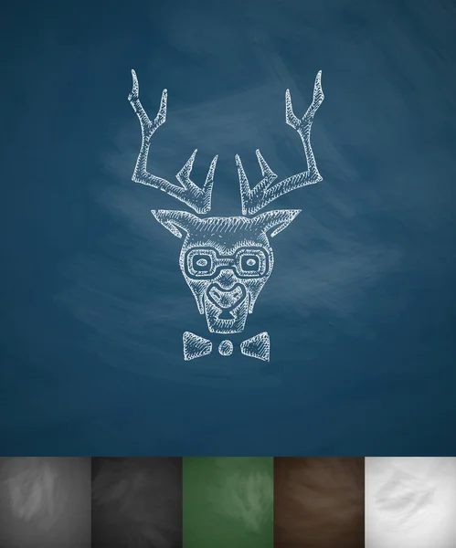 Hipster deer icon. — Stock Vector