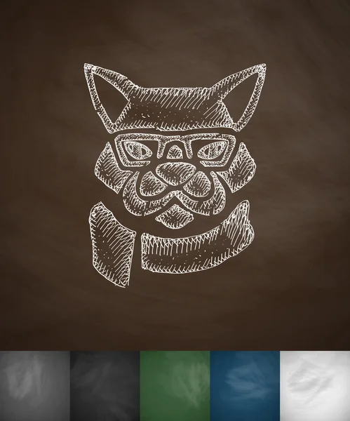 Ícone cão hipster . — Vetor de Stock