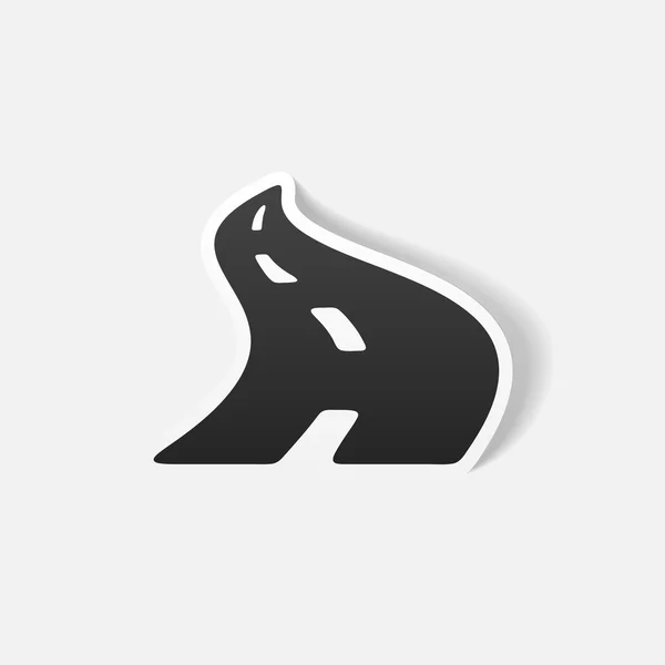 Prvek návrhu: silniční ikonu — Stockový vektor