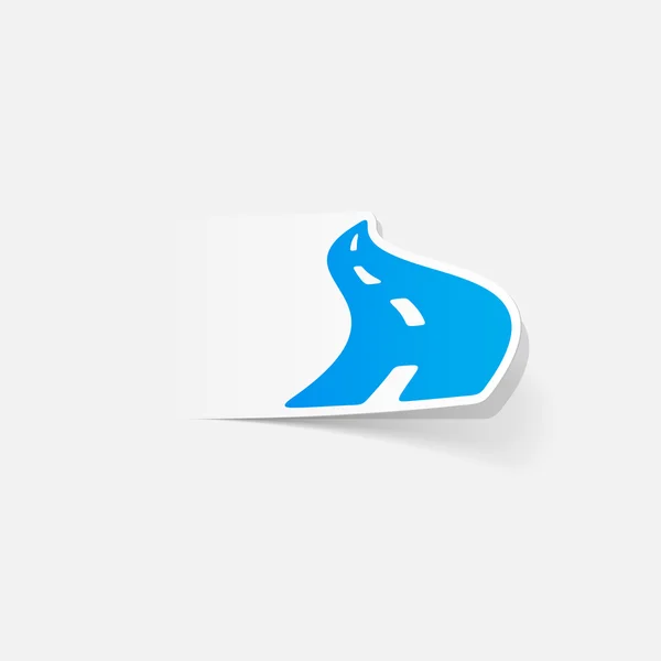 Design element: road  icon — Stock Vector