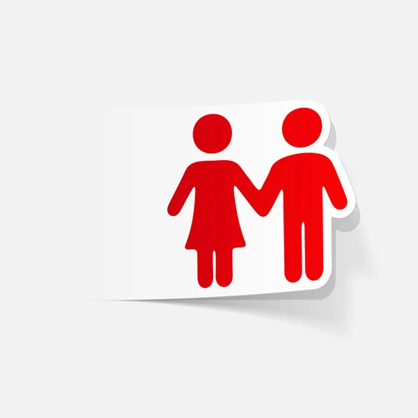 Couple in love  icons — Stock Vector