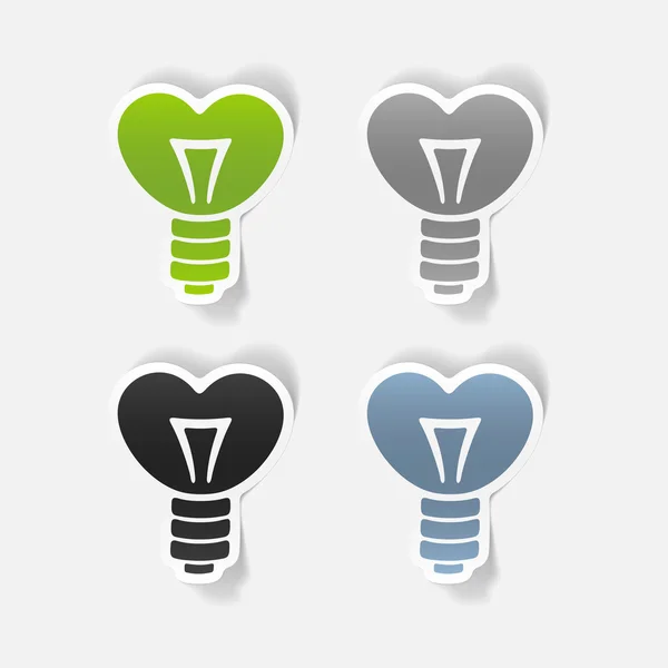 Ontwerpelement: lamp pictogrammen — Stockvector