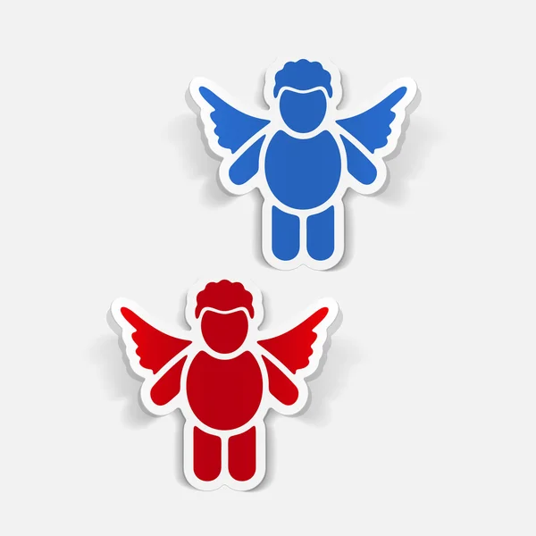 Elemento de diseño: iconos de ángel — Vector de stock
