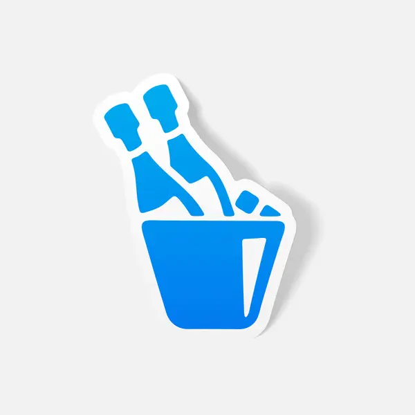 Realistische ontwerpelement: champagne — Stockvector