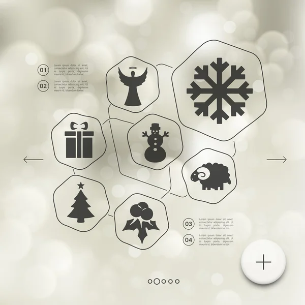 Kerstmis infographic achtergrond — Stockvector