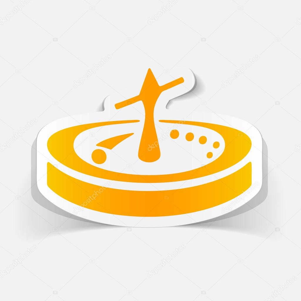 Realistic design element: roulette   icon ,vector illustration