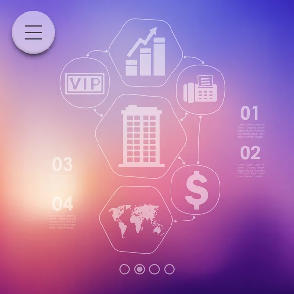 Infografica aziendale con sfondo — Vettoriale Stock