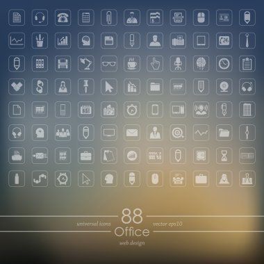 ofis simgeleri dizisi